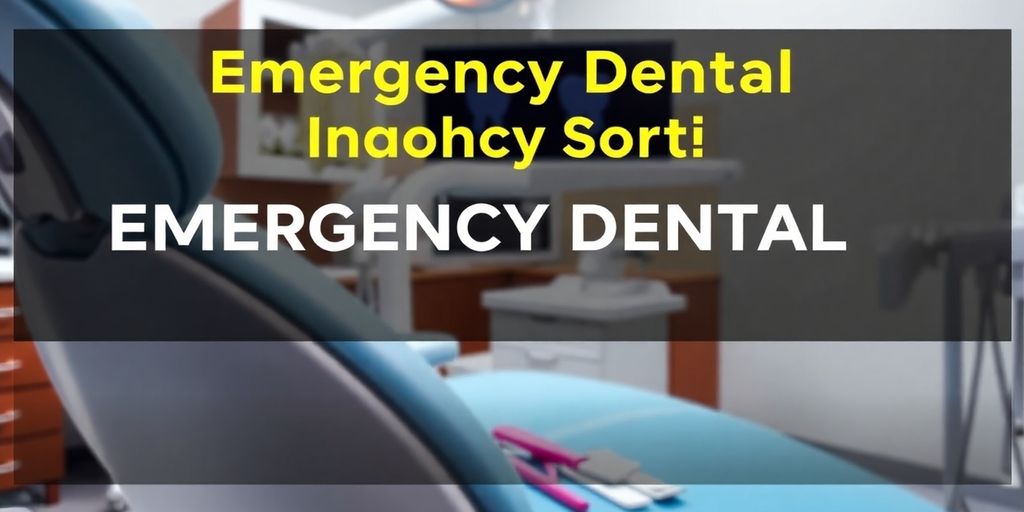 Dental chair and tools in an emergency dental clinic.